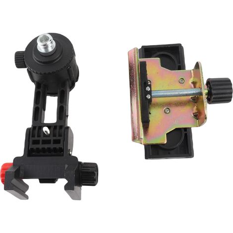Adaptador para nivel de burbuja con soporte de ajuste fino y cabezal telescópico multifuncional giratorio de 360°. (1/5)