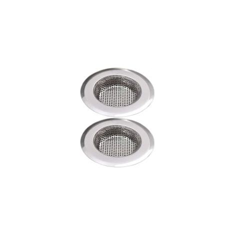 MOWZE Filtri per lavello in acciaio inox Tappo di scarico Filtro per lavello Cestello Tappo di scarico per bagno Filtro per lavello da cucina Tappo per lavello Filtro per lavello (2 pezzi) (3,54 polli