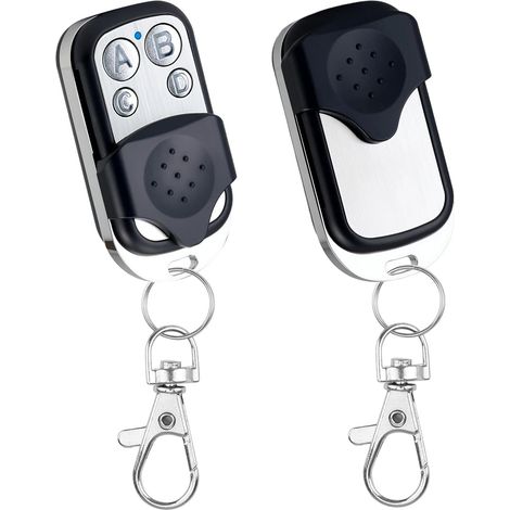 Télécommande pour porte de garage, 433 MHz, 2 pièces, télécommande universelle pour porte de garage, émetteur manuel 433 MHz, télécommande universelle pour porte de garage, télécommande pour (1/5)