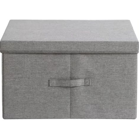 Grande boîte de rangement, boîtes de rangement avec couvercle, boîte de rangement pour vêtements, boîte pliable en tissu (1/5)