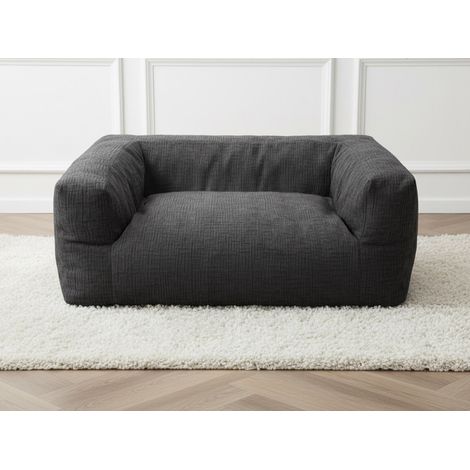 BOBOCHIC - Panier pour chien SALTO tissu texturé XL (115 cm) Gris foncé (1/5)
