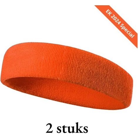 Lot de 2 bandeaux orange - Pour supporter Euro 2024 - Bandeau de tête sport - Accessoire football
