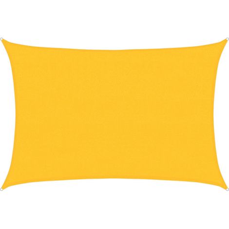 Vela Parasole Telo Ombra Parasole a Vela 160 g/m² Rettangolare Giallo 4x6 m in HDPE (1/4)