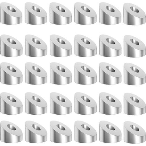 Lot de 30 rondelles biseautées à 30° en acier inoxydable 1/4 po pour câbles de garde-corps de terrasse de 1/8 po à 3/16 po, qualité marine T316 (1/4)