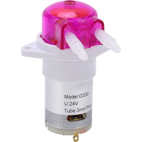 Pompe péristaltique liquide DC24V petite pompe doseuse haut rendement expérience analyse biochimique 3x5mm/0.12x0.20in 100ml/min (1/5)