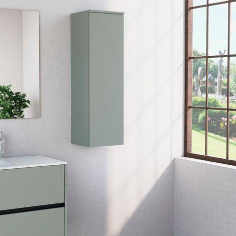 Inda - Colonna bagno con anta SX e 3 ripiani 30x102 cm - Verde (1/4)