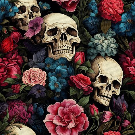 Tela decorativa para exteriores Oxford - Motivo de calavera I DX4524 (1/5)