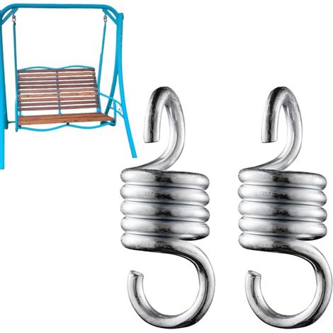 2-teilige Zugfeder, silberfarben, 10,8 cm, 3,9 cm, langlebig, hohe Belastbarkeit, für Hängesessel (1/5)