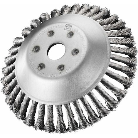 Brosse à mauvaises herbes tondeuse à gazon tête de tondeuse à gazon brosse circulaire tête de tondeuse accessoires outils de jardin herbicide brosse disque (6 ") (1/5)