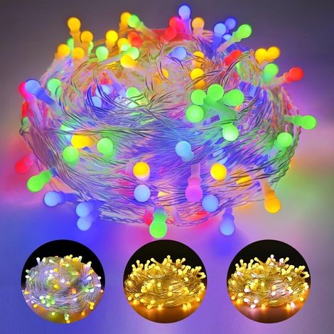 Guirlande lumineuse, 8 Modes 20M 200LED Lumières de Noël, IP44 Étanche Fairy Lights avec Prise, Guirlande LED Extérieure et Intérieur pour Décoration Mariage, Chambre, Fête (Blanc Chaud) (1/5)