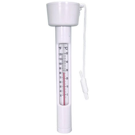 Thermomètre flottant pour piscine avec double affichage Fahrenheit/Celsius, indicateur de température de l'eau flottant pour piscines, jacuzzis et spas, avec cordon pour une mesure facile. (1/5)