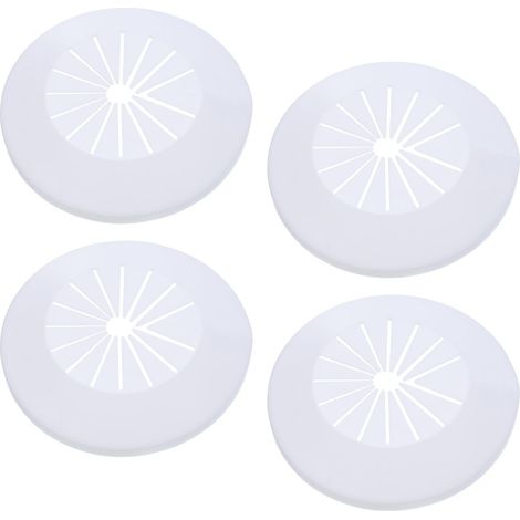 Water Pipe Cover Decoration Suitable for 0.55"-1.77"(14-45mm), 4pcs PP Cutting Plate for Water Pipe Radiator for Wall Pipe Tube Ornamentation, White (1/5)