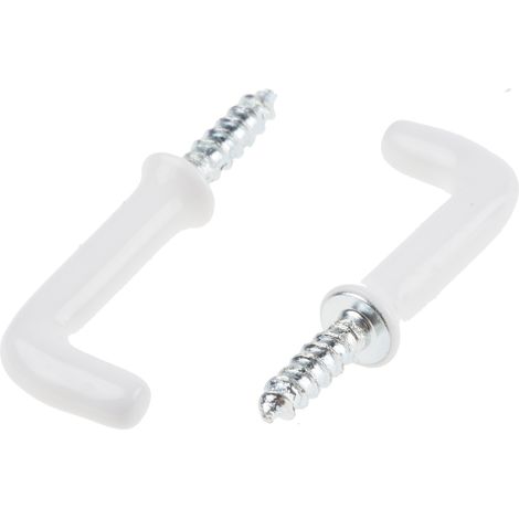 Rs Pro – Crochets I-Hooks en acier finition vinyle – Largeur d'ouverture 20mm – Sachet de 10 unités – Fixation robuste pour usages intensifs
