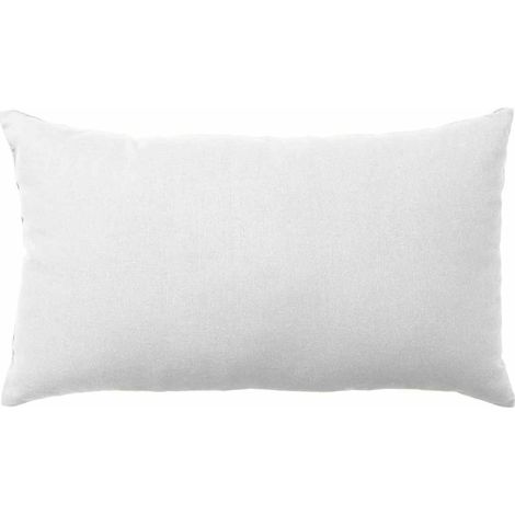 Coussin Déco Uni "Panama" 30x50cm Blanc (1/2)
