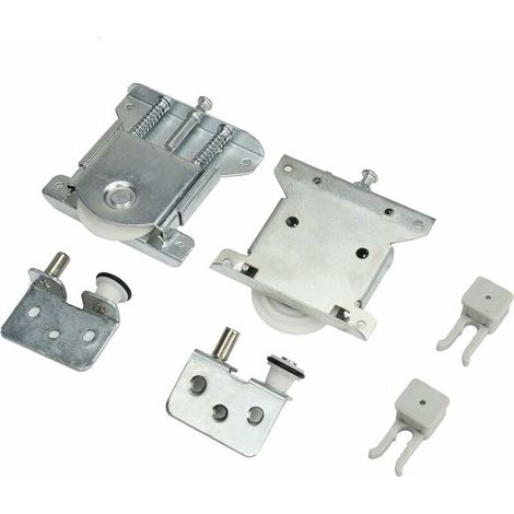 2 pièces Roulette Porte Coulissante placard,Pièces de porte coulissantes pour porte de garde-robe,roues,rouleaux,armoire Runners Guides,Roulette Placard Coulissant Armoire Porte Rouleau,Charge 20 kg (1/4)