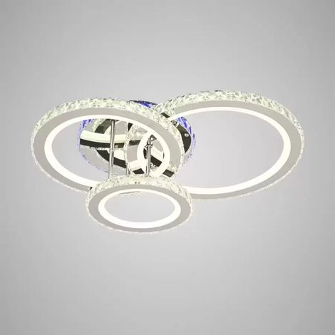 Lustre LED Cristal Multicolore 73W Lumiere Gradable Chrome (1/3)
