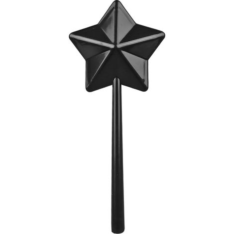 Praktischer Zauberstab aus Kunststoff für Salz- und Pfefferstreuer, niedliche Pentagrammform, Schwarz (1/5)