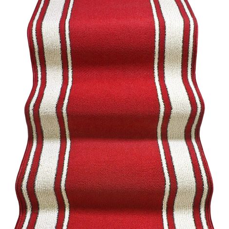 Tappeto Scala Passatoia Ingresso Corsia Rivestimento Scale Antiscivolo Stile Classico Bordeaux - 67x40 cm