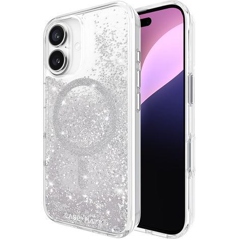 Custodia Case-Mate Waterfall MagSafe per iPhone 16 (argento) (1/5)