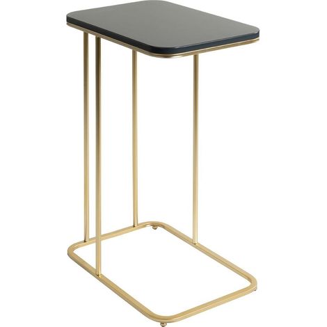 Table d'Appoint Design "Alba" 67cm Noir & Or