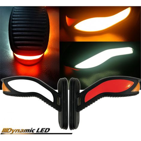 Set mit 2 Stück Cobra-Hörnchen, dynamischer Laufblinker, Neon-Effekt, Seitenmarkierungs- und Begrenzungsleuchten für LKW/TIR