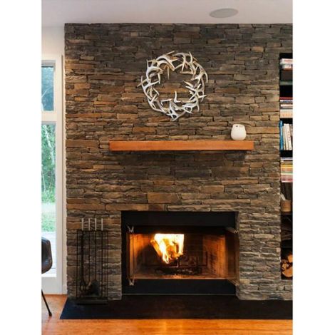 Couronne - Bois de Cerf - Résine Blanche - Décoration Murale Intérieure Porte Entrée Cheminée - 30 cm - 1 Pièce (1/4)