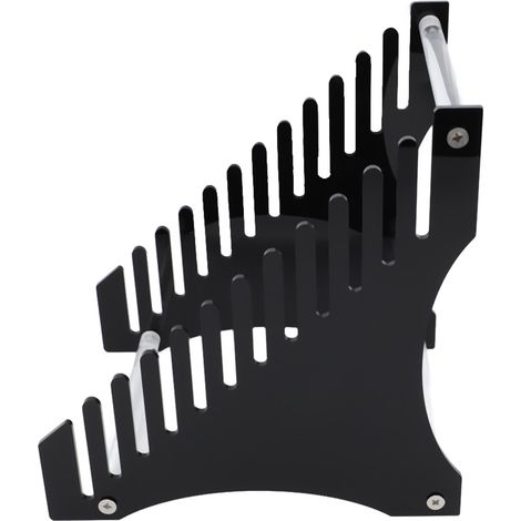 Porte-disques vinyles 12 emplacements en acrylique, montage facile, support pour collection de disques, noir (1/5)