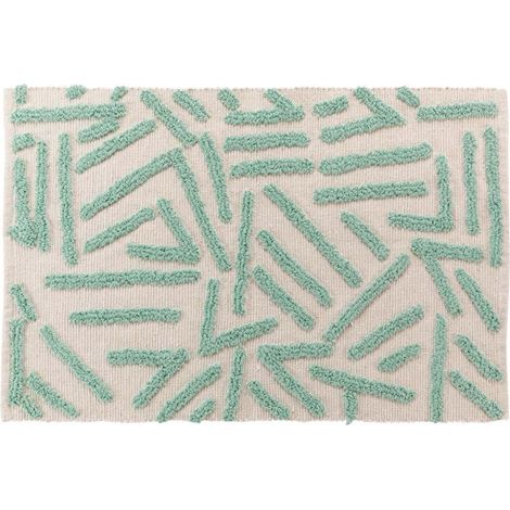 Tapis Déco Tufté "Athena" 60x90cm Sauge (1/5)