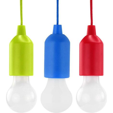 Lot de 3/4/5 lampes suspendues LED à piles, portable avec cordon lumineux, idéal pour jardin et camping (1/5)