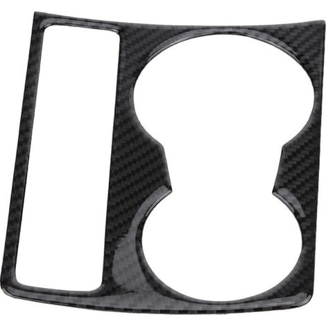 Garniture de couverture de panneau de porte-gobelet d'eau de Console centrale de voiture en Fiber de carbone pour Audi A4 B8 A5 2009 – 2015