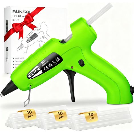 Pistolet a Colle Chaud Électrique, Mini Pistolet à Colle Filaire Rapide et Anti-Goutte avec 30 Bâtons de Colle 7mm, Hot Glue Gun 30W Professionnel pour Artisanat Bricolage (1/5)