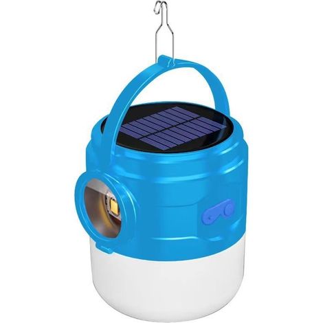 Lampe de camping solaire LED rechargeable par USB, ampoule de recherche extérieure (1/5)