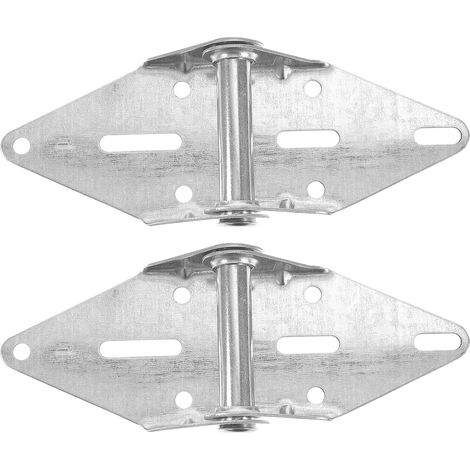 charnières de porte de Garage en Fer, Lot de 2, Argenté (1/5)