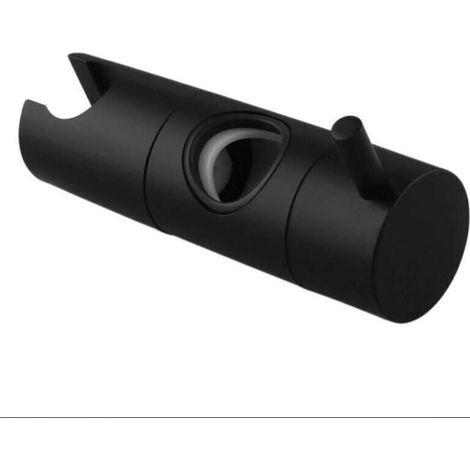 Support de douche réglable 22 mm, chromé ABS, installation facile sur barre de douche (tube noir 22 mm) (1/5)