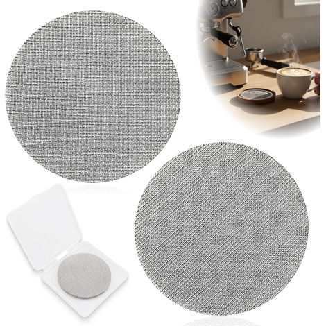 Puck Screen 54 mm Tamis Espresso Inox 316 150 microns Filtre Café Expresso Porte-filtre Machine Expresso Accessoire Barista 2 pièces 1 mm (1/5)