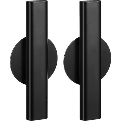 Beavorty Lot de 2 vases muraux en métal noir, jardinières suspendues minimalistes (1/5)