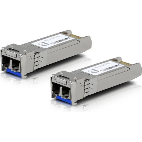 Módulo Fibra SFP MonoModo UBIQUITI UACC-OM-SM-10G-D-2 10 km 10 Gbps SFP+ Plateado (1/3)