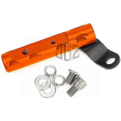 CNC-gefräste Motorrad-Rückspiegelverlängerung mit Handyhalterung, universell passend für Yamaha, Kawasaki, Suzuki, Ducati – Orange