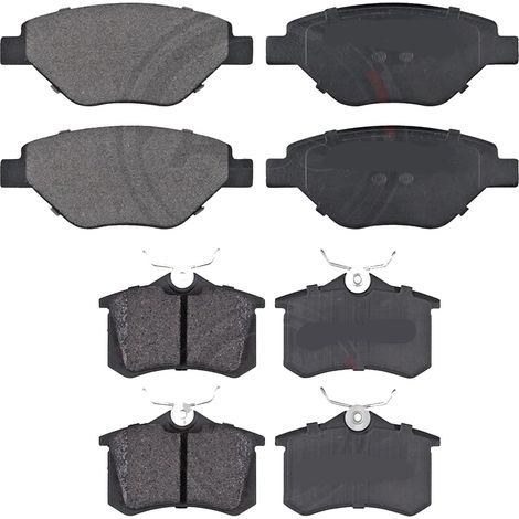 KIT PASTIGLIE FRENO ANTERIORI E POSTERIORI compatibile con RENAULT SCÉNIC I MPV / SPACEWAGON (JA0/1, FA0) / PASTIGLIE FRENANTI AUTO OEM P 68 027,P 85 017 / SOSTITUZIONE DIRETTA / BASSA POLVERE / SILEN