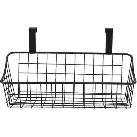 Panier avec crochet, à suspendre derrière une porte ou sur une rambarde, noir fg2025031702764 (1/5)