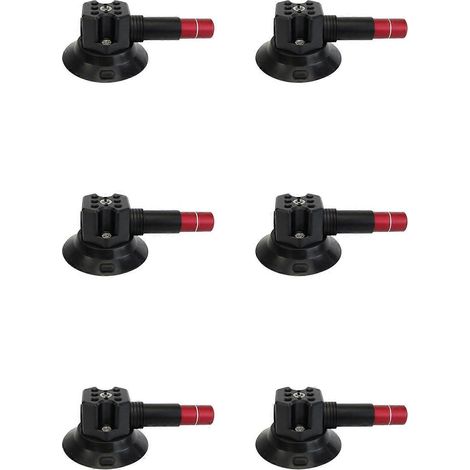 Lot de 6 ventouses de 7,6 cm (3 pouces) pour la photographie automobile, support de voiture avec vue subjective, compatible avec les accessoires GoPro, noir. (1/2)