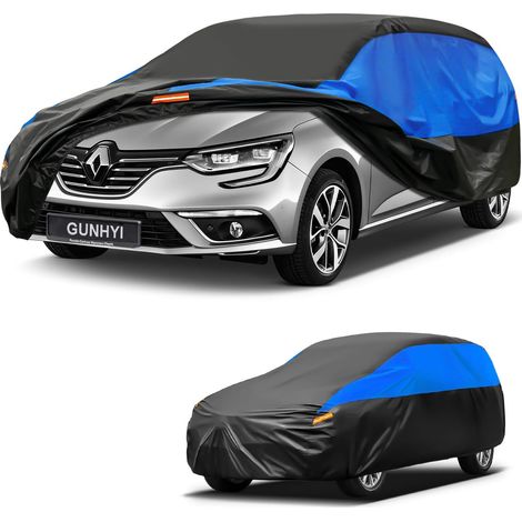 Housse de Voiture Imperméable et Respirante, Bâche pour Renault Mégane, Housse de Voiture Noire et Bleue, Bâche de Garage Complète pour Protéger de la Pluie.,Convient pour Renault Mégane (1/5)