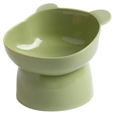 Gamelle Chat Surélevée, Bol Chat Sureleve Incline Anti Vomissement, Gamelle pour Chat Inclinable, Bol de Nourriture pour Chat Chien, Gamelle Chat pour Nourriture & Eau, Ecuelle Chaton Lave-Vaisselle (1/4)