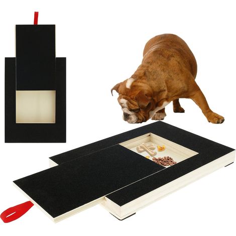 Griffoir pour Chien 35x25x3cm, Scratch Pad Chien pour Ongles, Planches à Gratter Multifonctions avec Boîte à Collation, Papier Verre Jouet pour Chien, Alternatives aux Coupe-ongles pour Chiens (1/5)