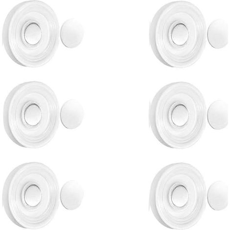 Lot de 6 supports magnétiques pour télécommandes, organisateur mural pour télécommandes, très stable, auto-adhésif pour surfaces planes (1/5)