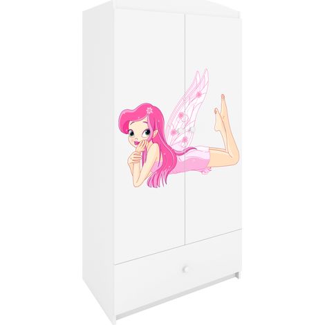 Kinderkleiderschrank mit Schublade Weiß – Elf II (1/5)