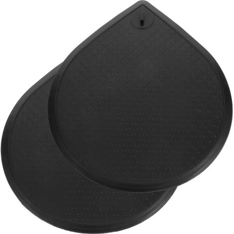 Set of 2 Black Silicone Drain Plugs for Sink and Bathroom, Watertight and Watertight (1/5)