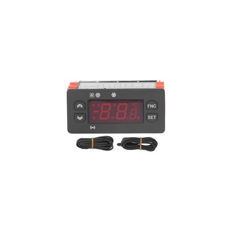 Controlador de temperatura de Fahrenheit a Celsius, pantalla digital conmutable, sensor NTC, termostato de 230 V CA para refrigeradores.