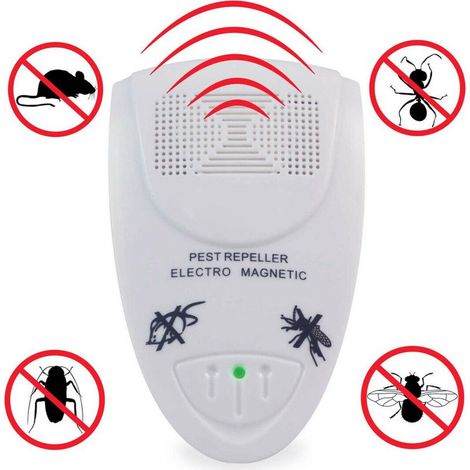 Répulsif Ultrason Anti-Moustiques Anti-Rongeurs Anti-Souris, Appareil Électronique de Répulsion pour Intérieur Contre Insectes et Nuisibles (1/4)