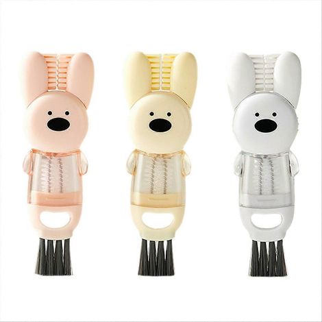 Brosse de nettoyage 4-en-1 pour gobelet thermique, avec manche et écouvillon, set de 2 pièces, pour gourde et tasse à café, hygiène facile (1/5)